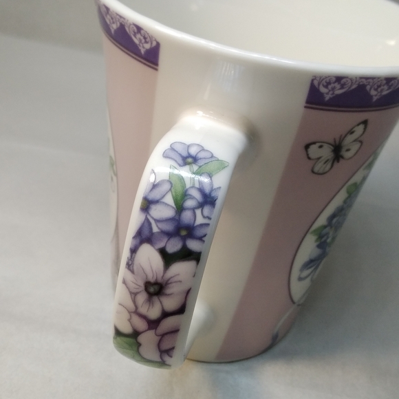 All For You MUG Purple & Blue Flowers in Basket Butterfly Eiffel Tower 12 oz Cup - Picture 11 of 12